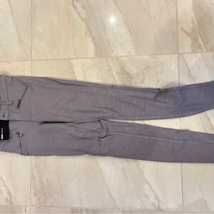 Fashion Nova Light Gray Zippered Pants